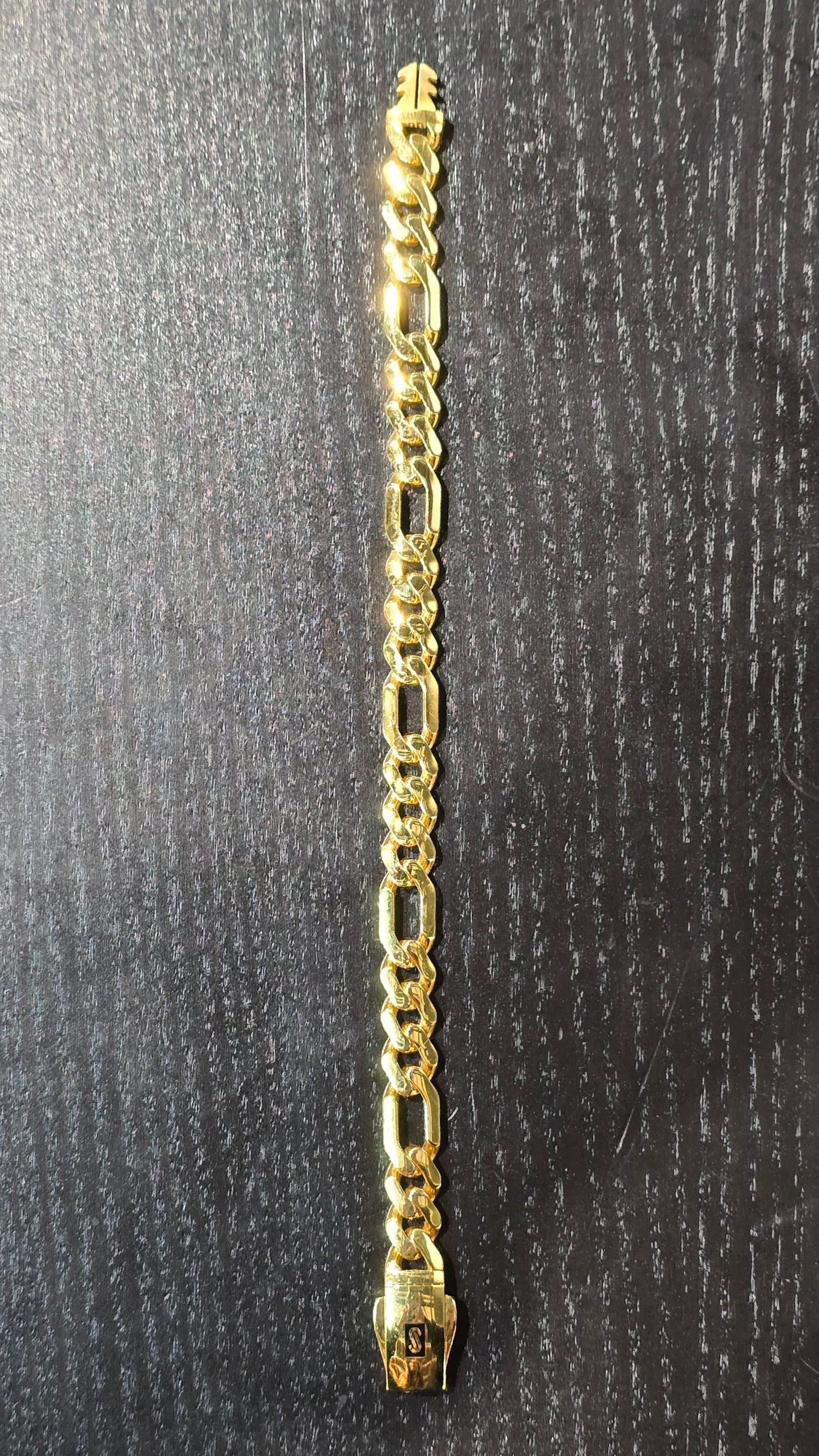 22KT Gold Monaco Bracelet Figaro