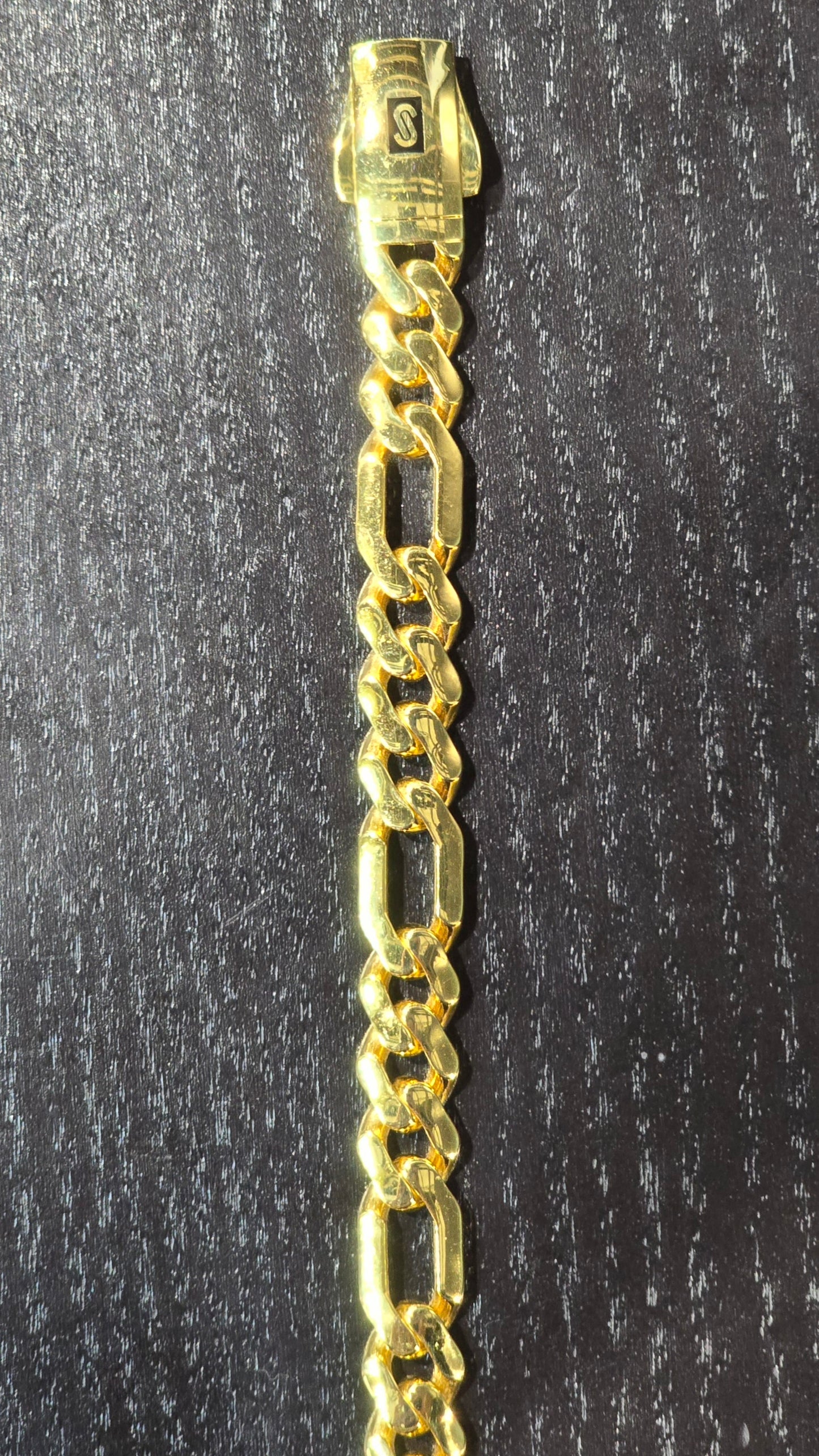 22KT Gold Monaco Bracelet Figaro