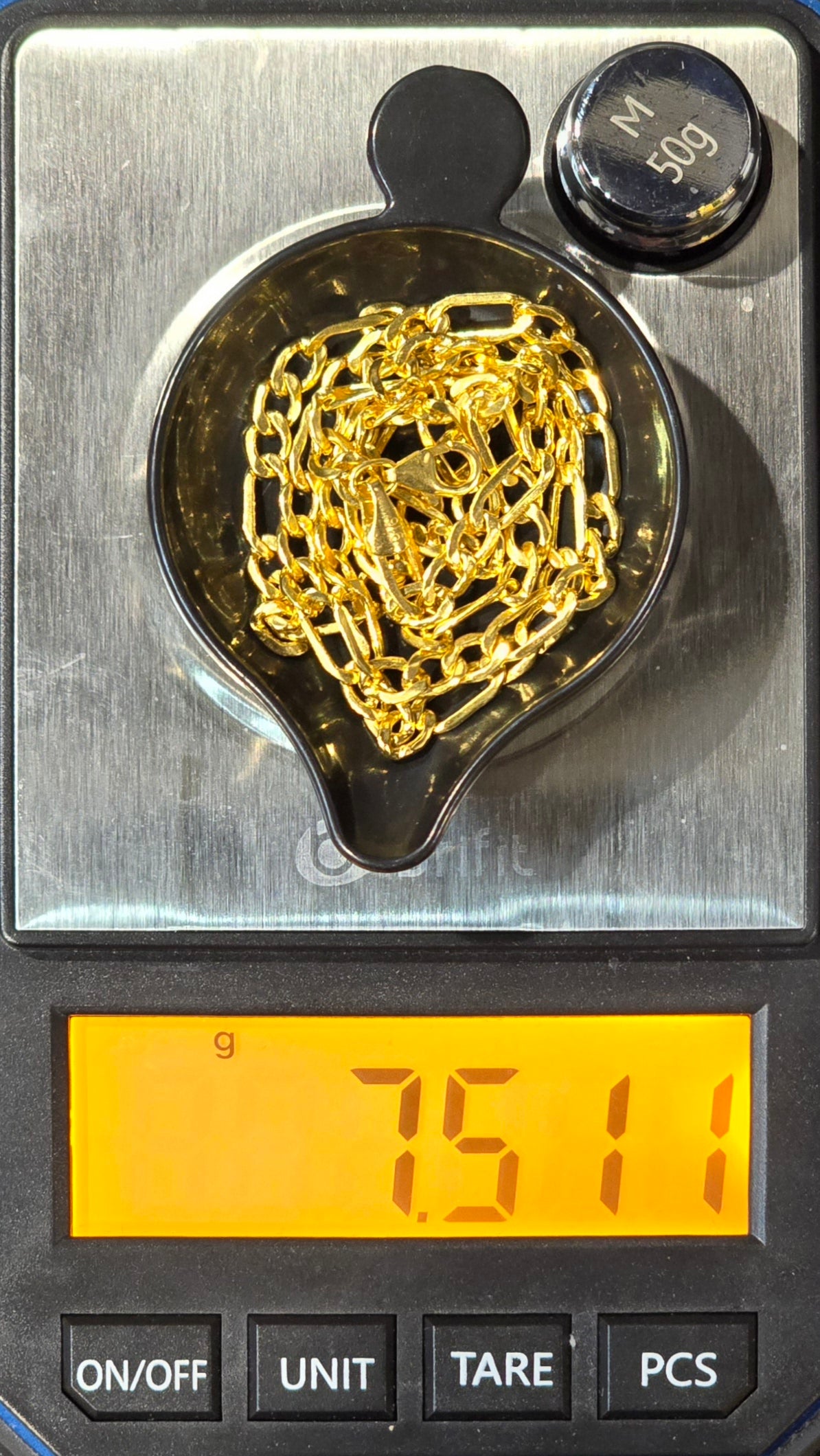 22KT Gold Figaro/Satchine Chain