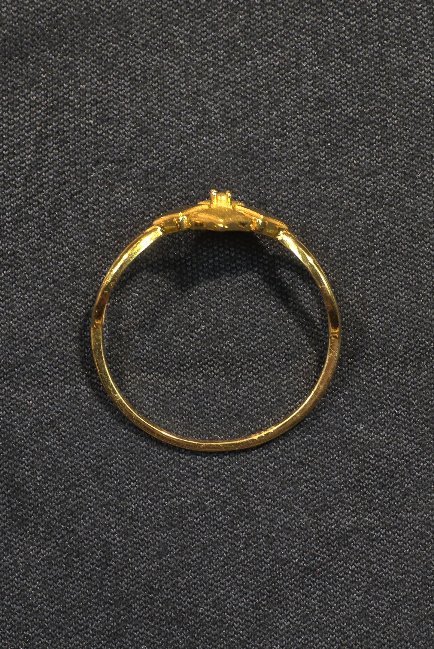 22KT Gold Square Compass Design Ring