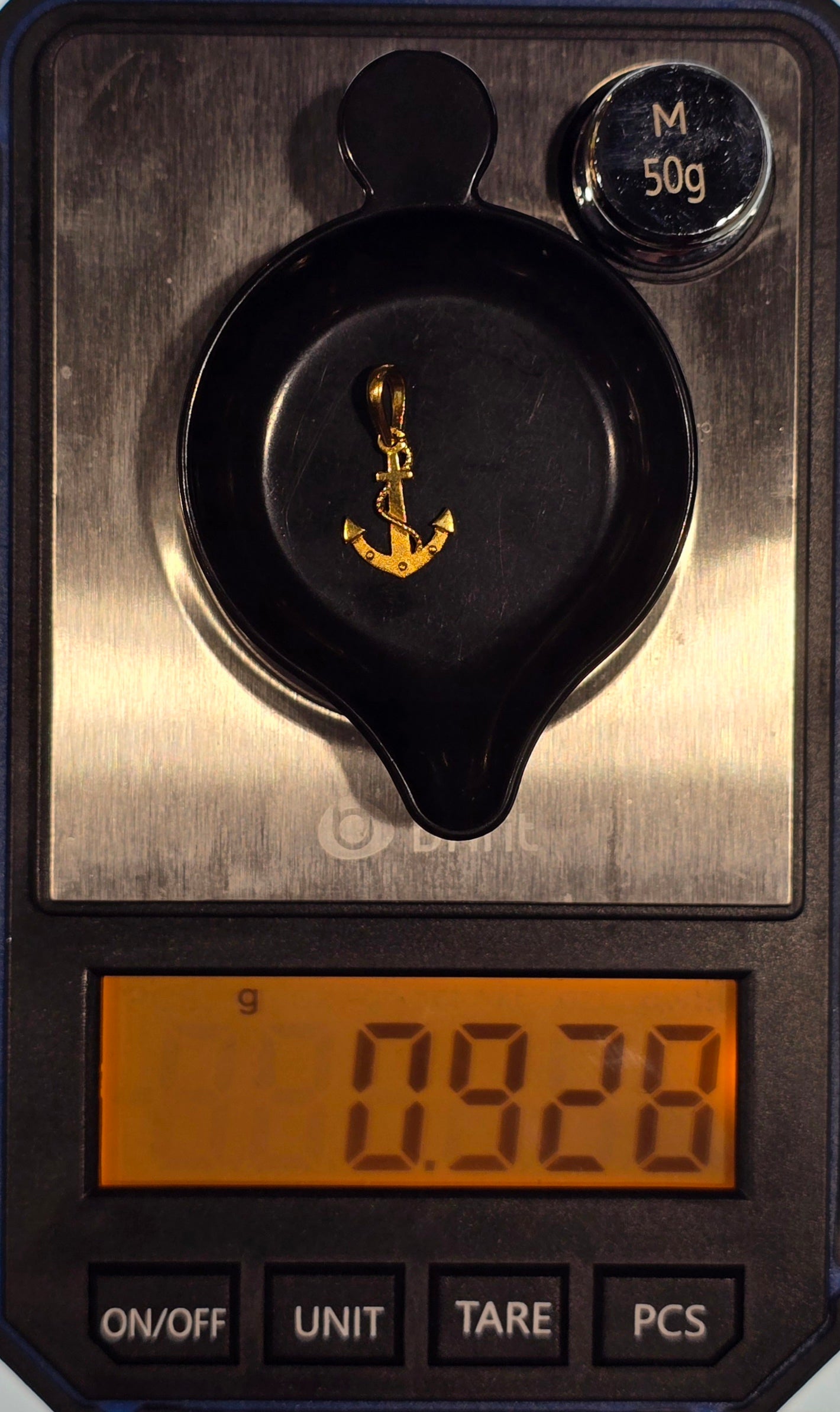 22KT Gold Anchor Pendant