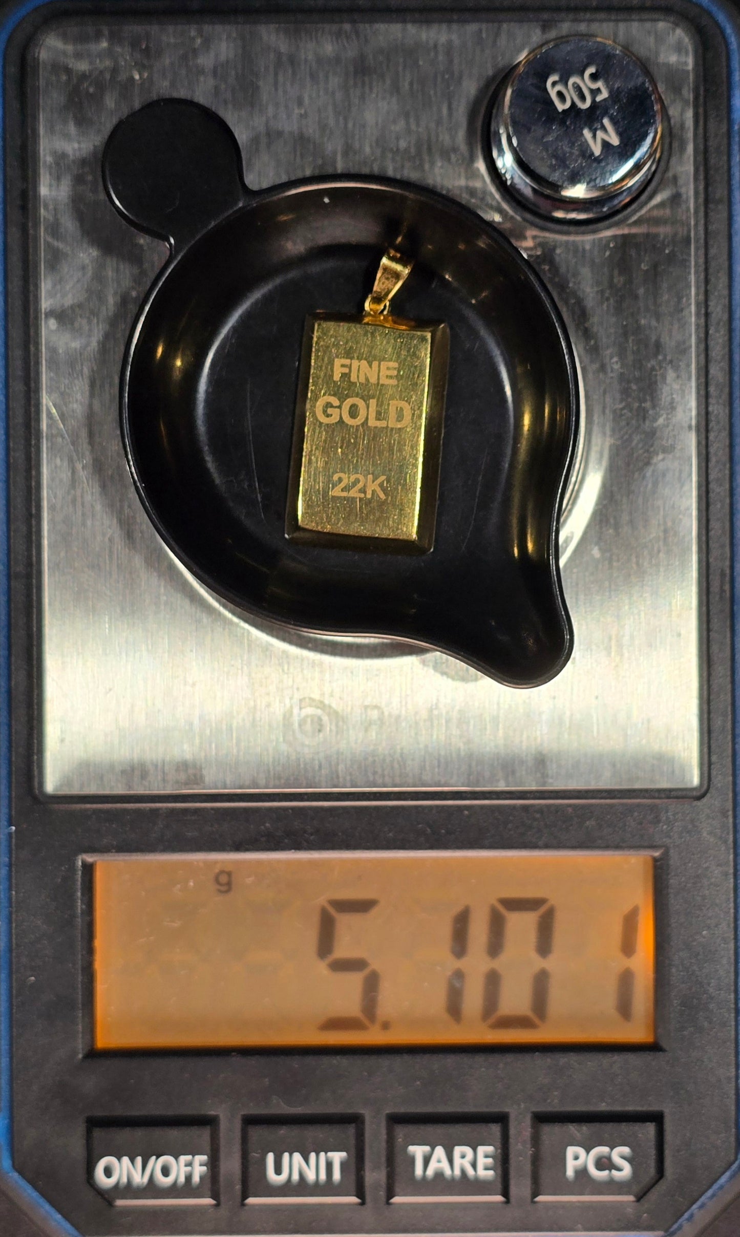 22KT Gold Bar Pendants