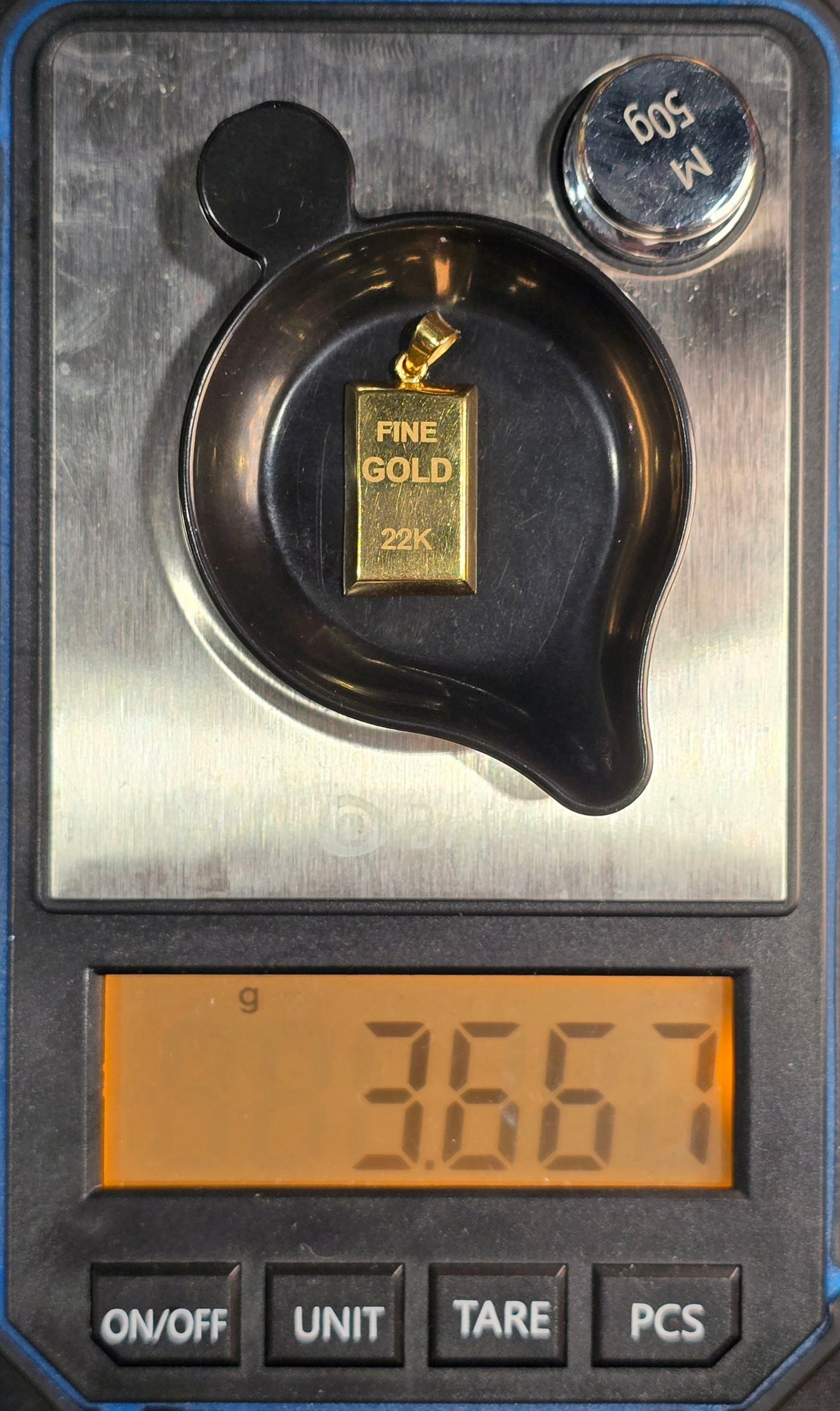 22KT Gold Bar Pendants