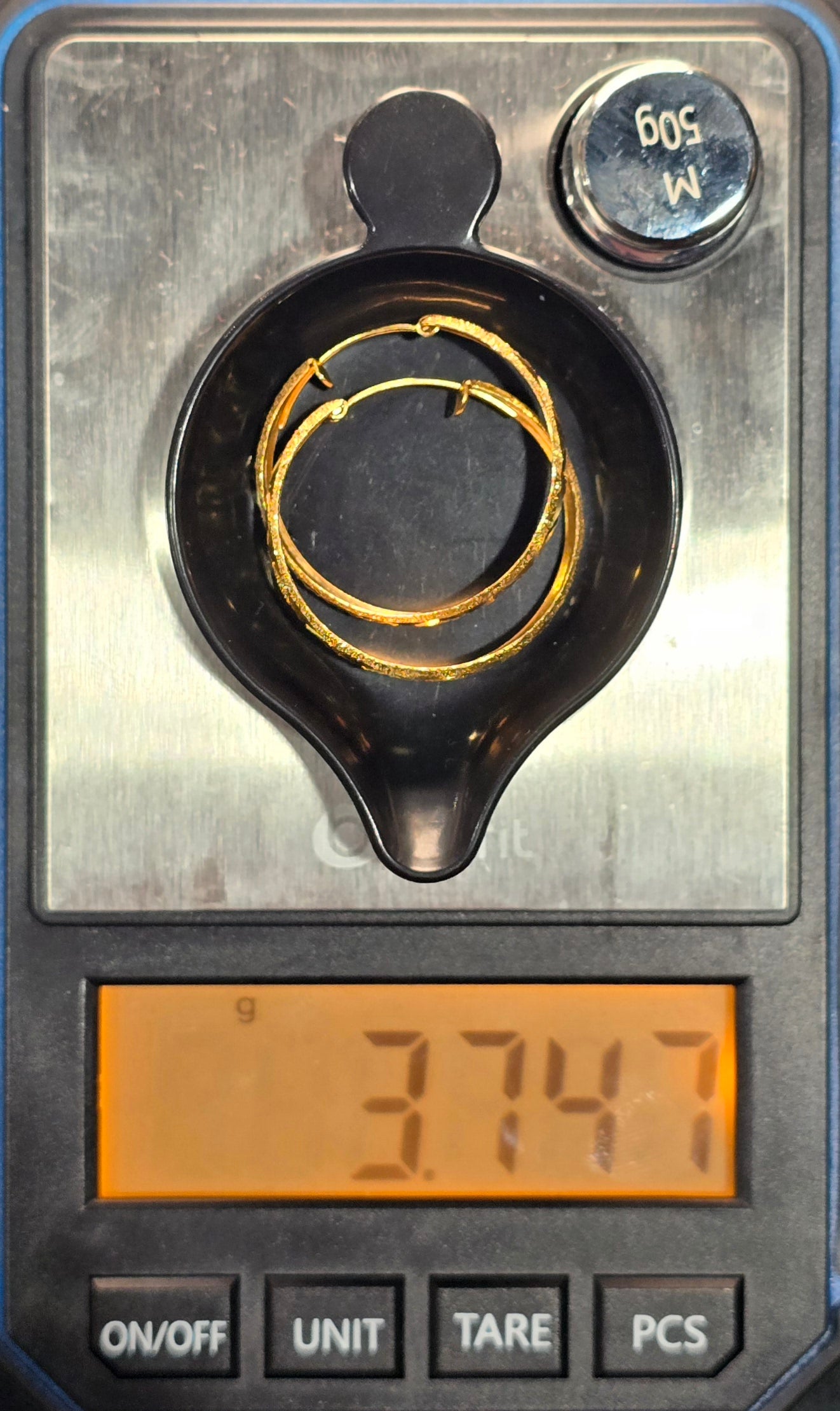 22KT Gold Turkish Style Hoop Earrings