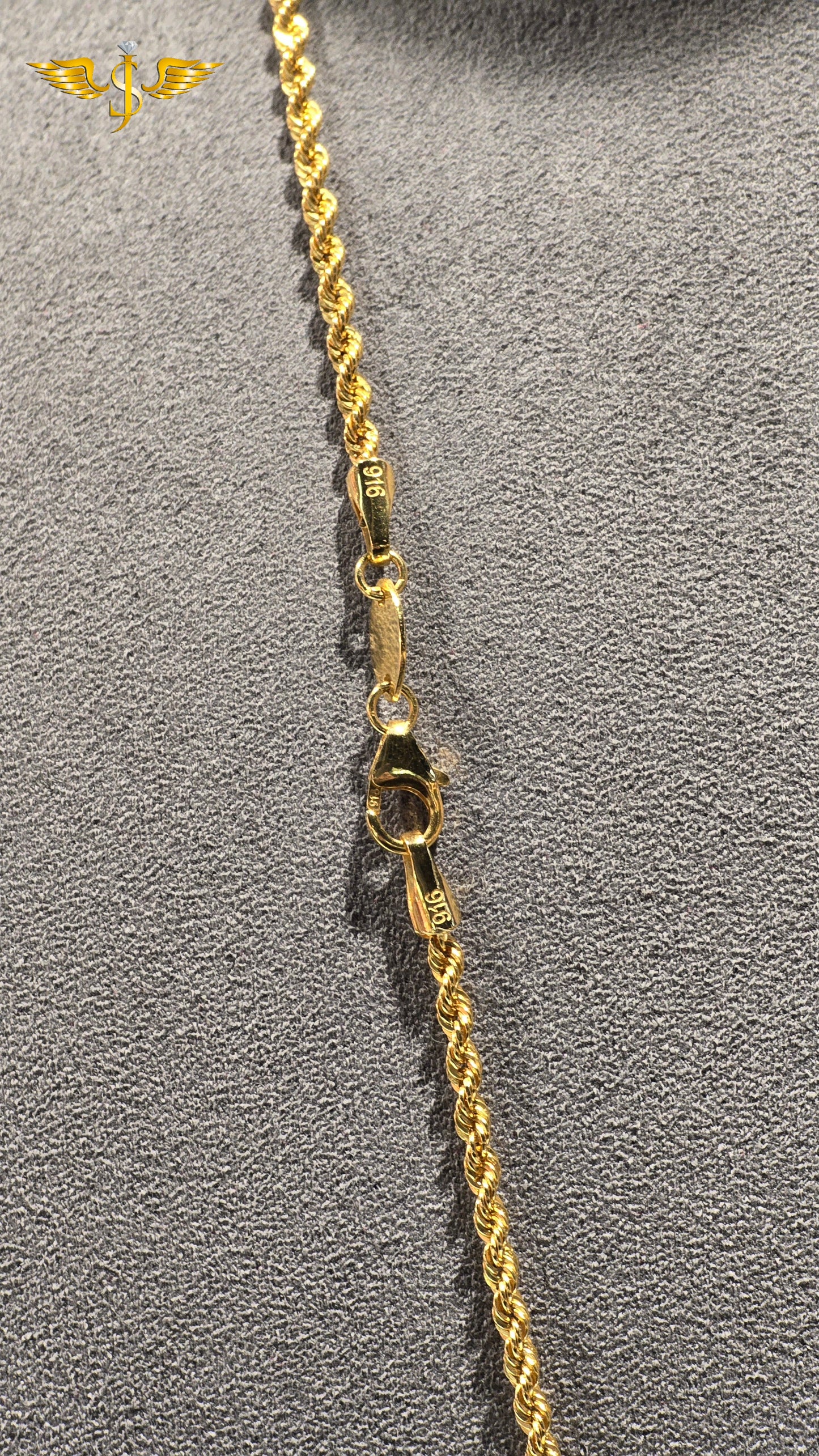 22KT Gold Rope Chain