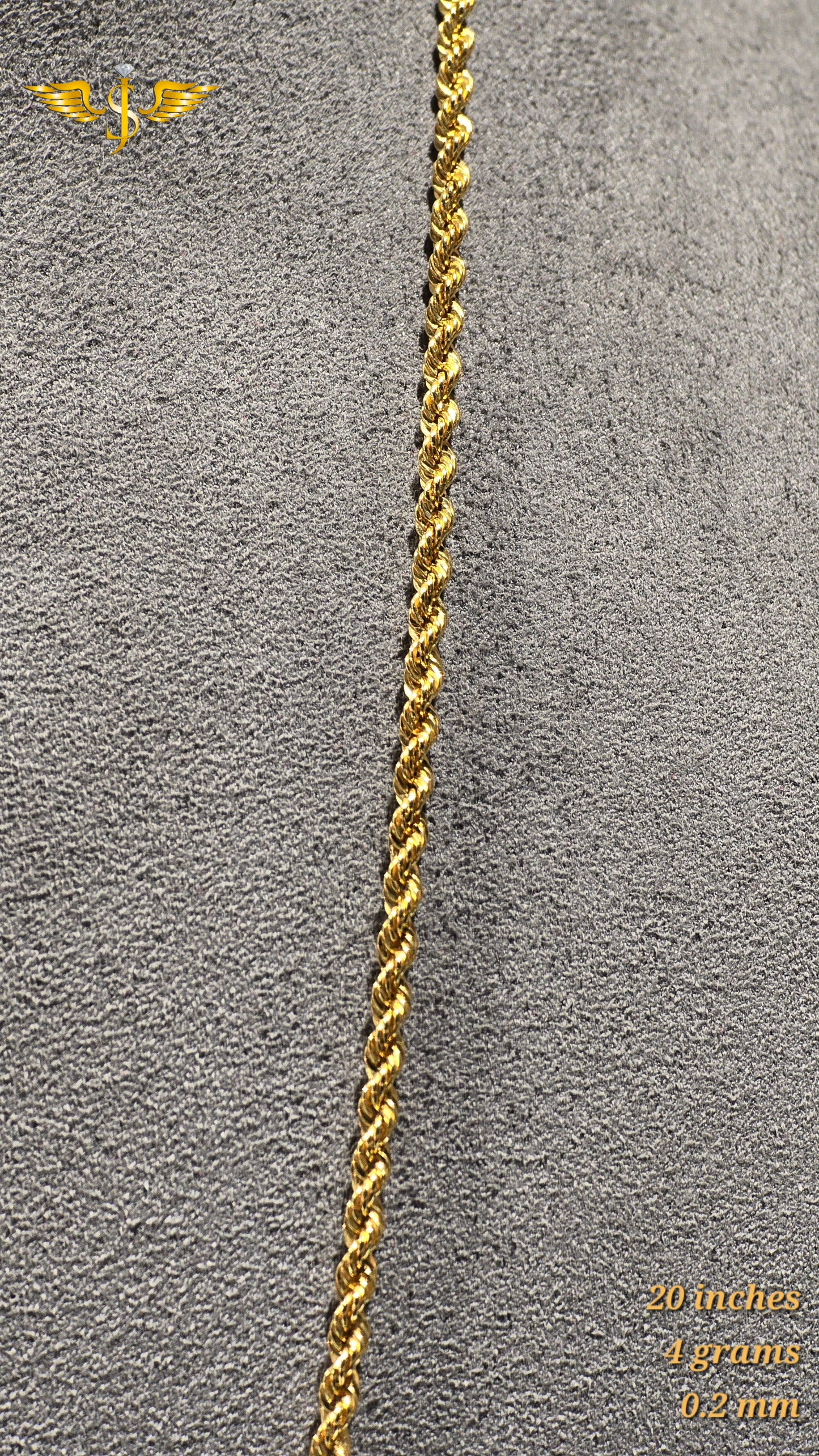 22KT Gold Rope Chain
