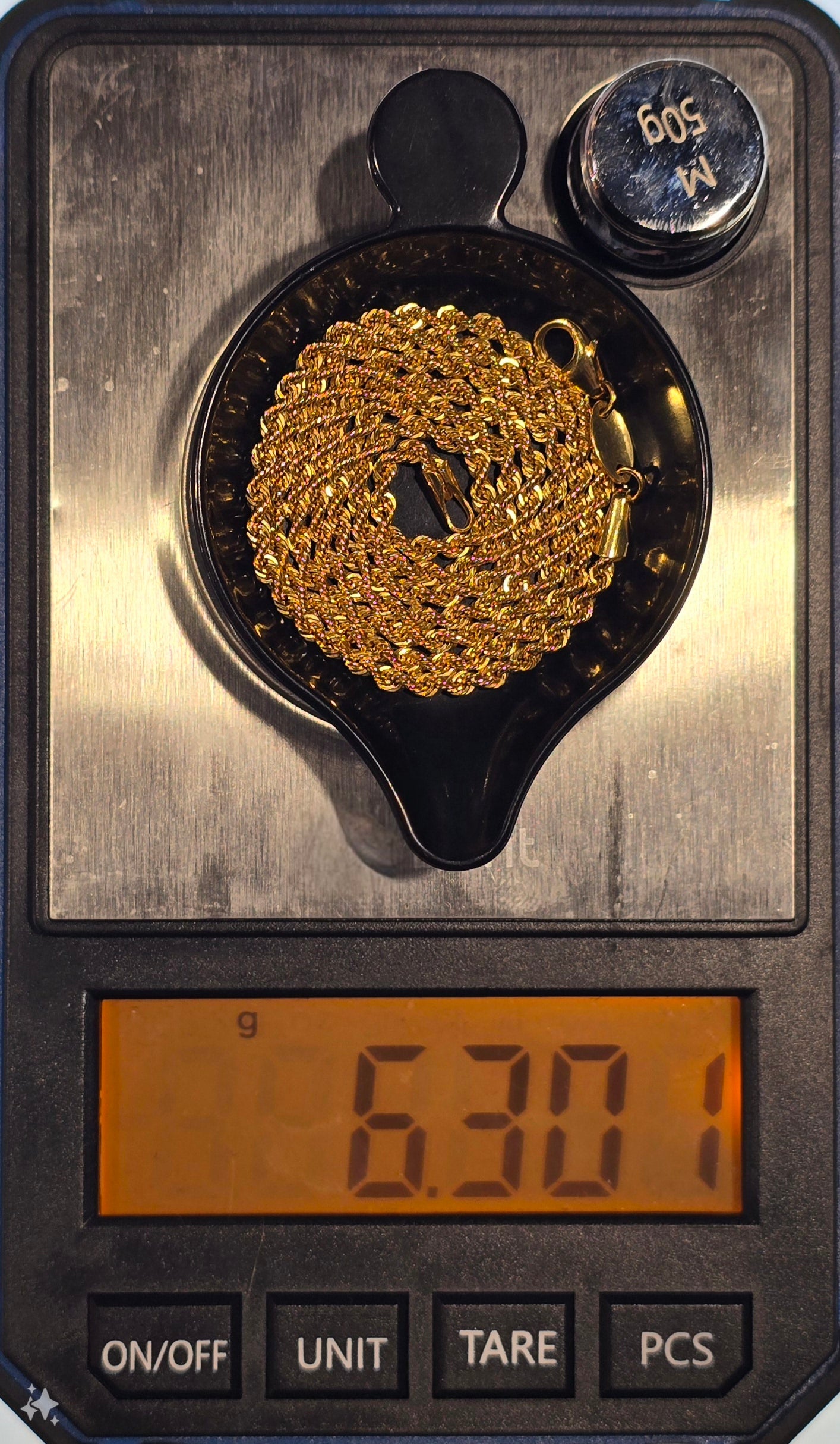 22KT Gold Rope Chain