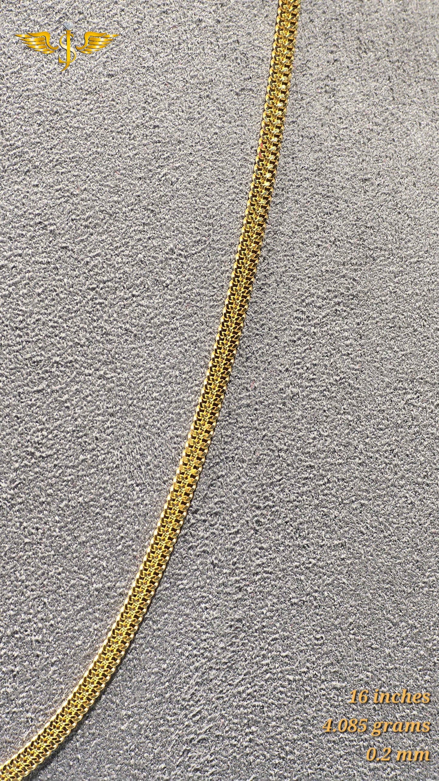 22KT Gold Flat Dragon Chain