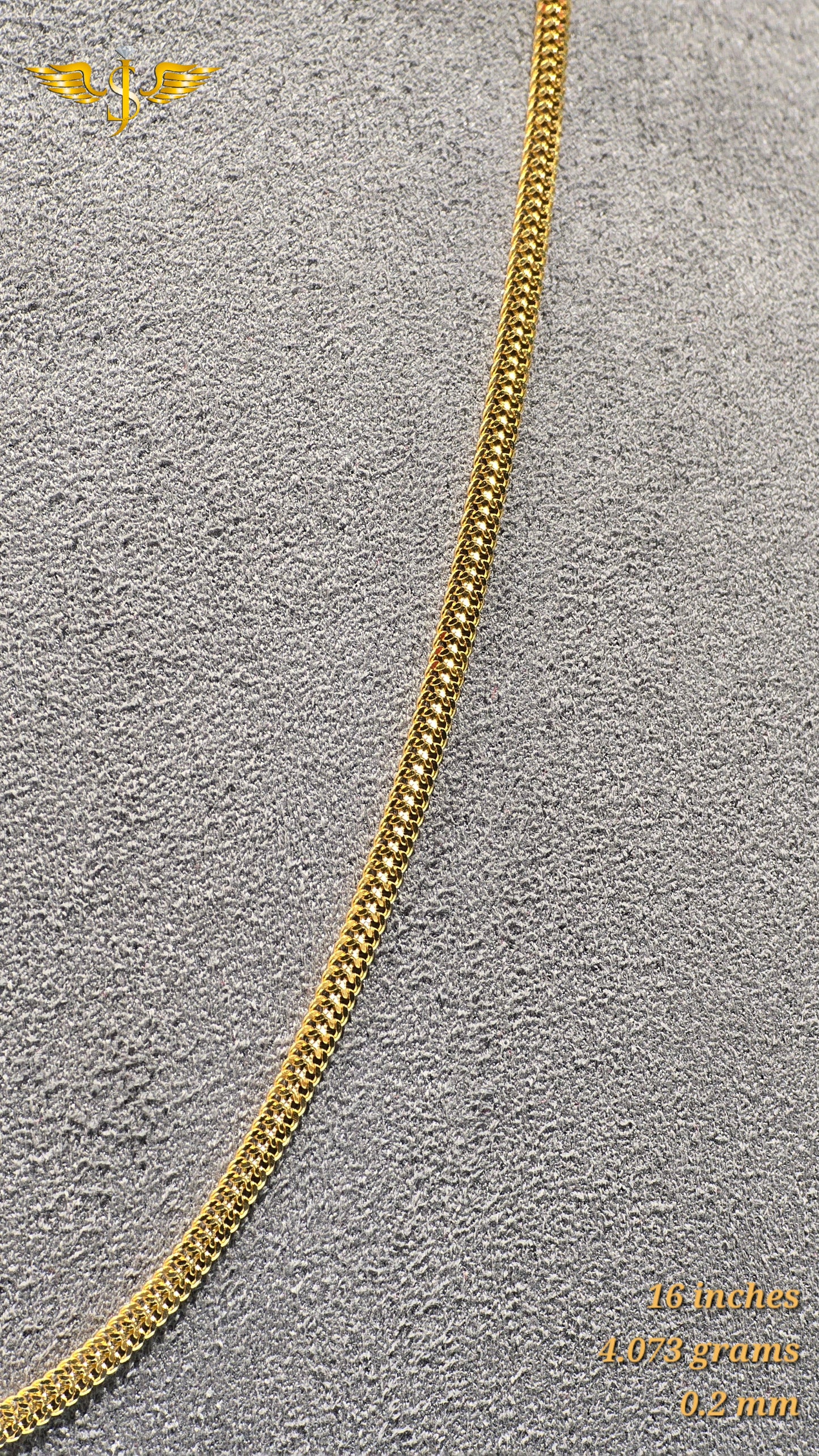 22KT Gold Flat Dragon Chain