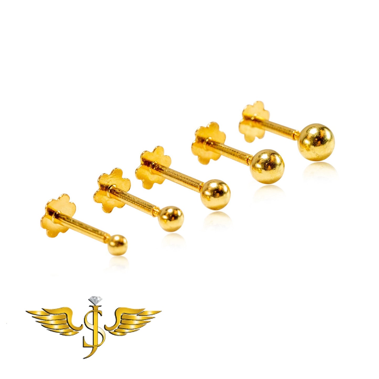 Gold nose studs main