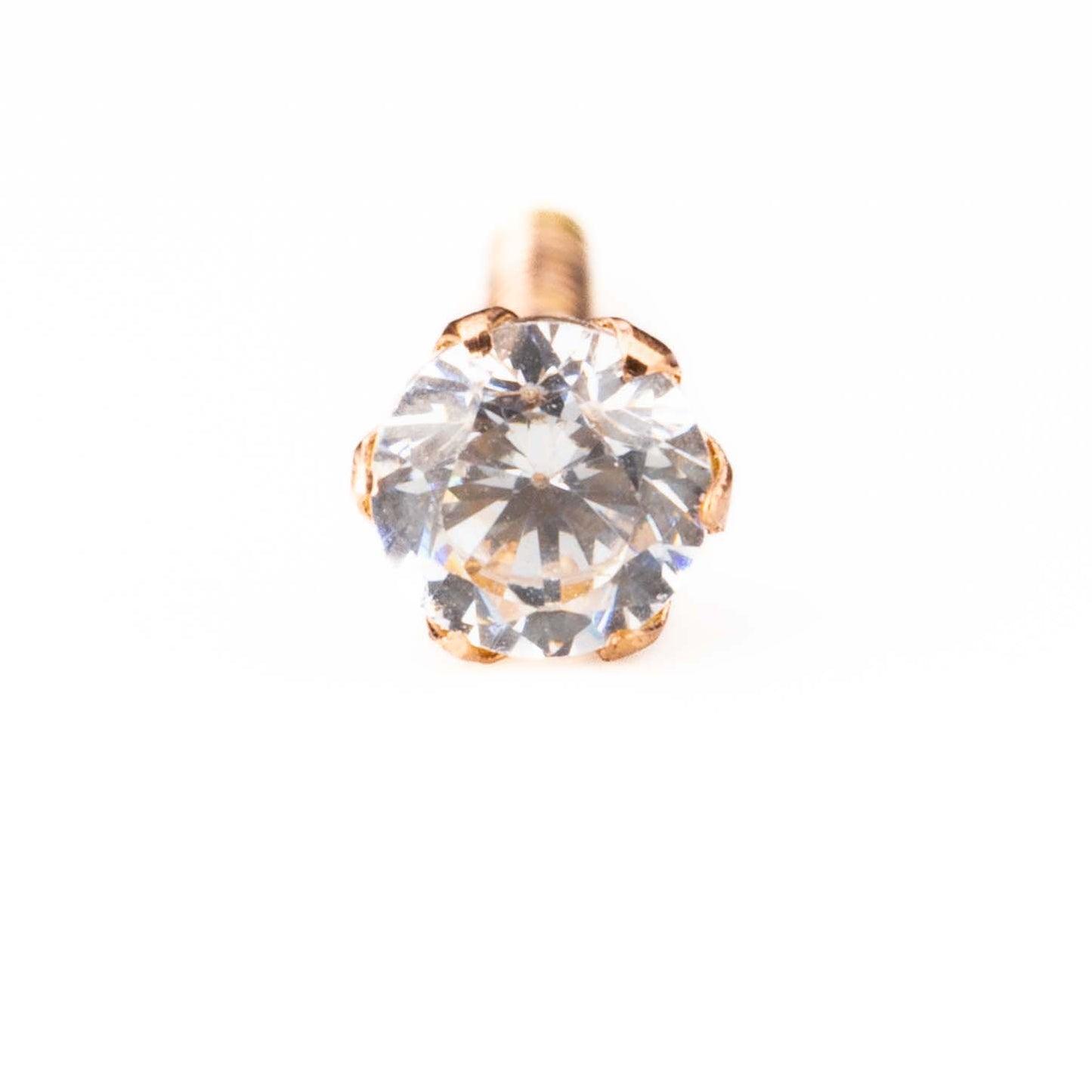 18kt Kids Ear studs - Single stone (gold flat backs)