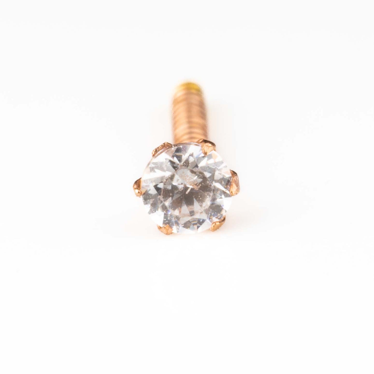 18kt Ear studs - Single stone (gold flat backs)