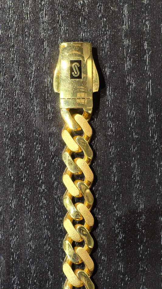22KT Gold Monaco Bracelet Brush Finish