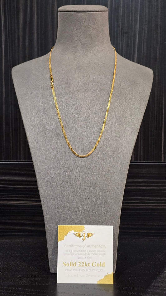 22KT Gold Bismark Chain 0.3mm