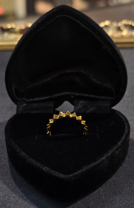 22KT Gold Spikes Design Ring