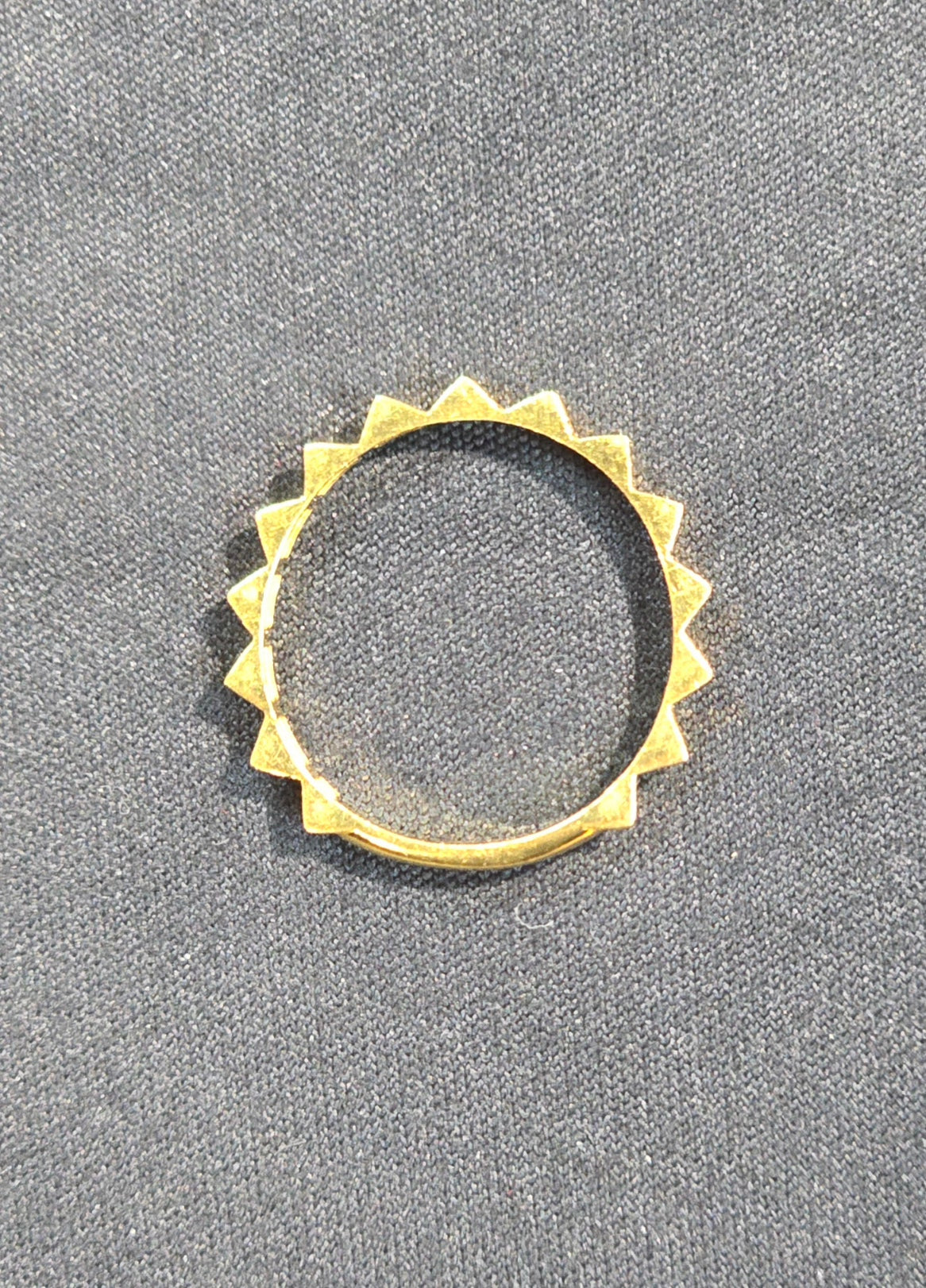 22KT Gold Spikes Design Ring