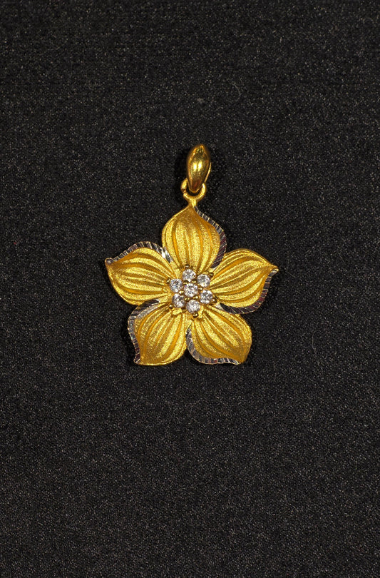 22kt Gold Flower Design Pendant