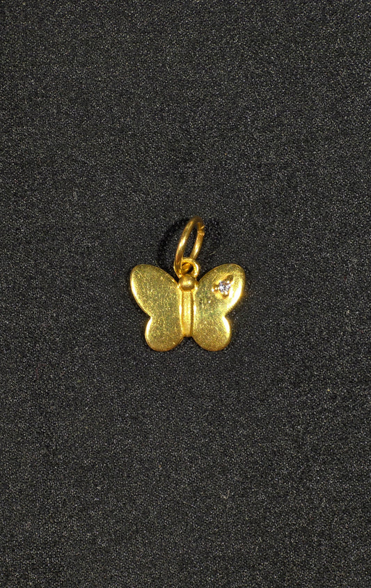 22KT Gold Butterfly Pendant