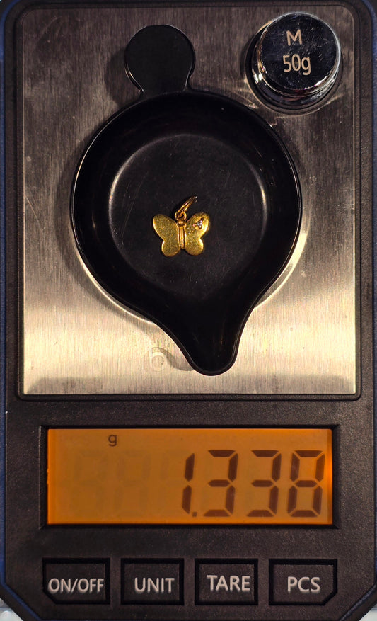 22KT Gold Butterfly Pendant