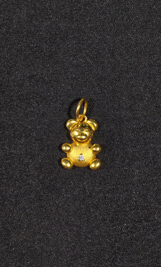 22KT Gold Teddy Bear Pendant