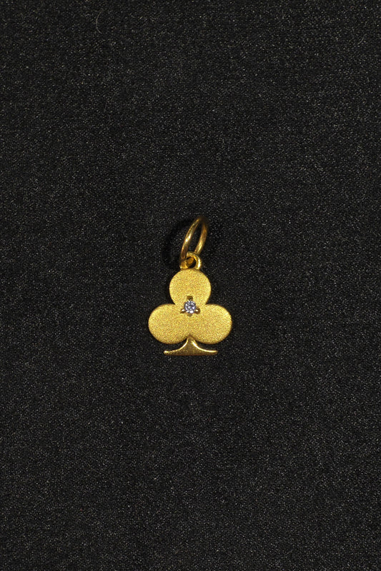 22KT Gold 3 Leafs Clover Pendant