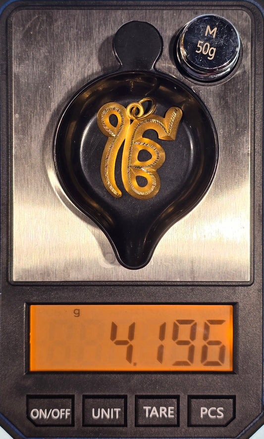 22KT Gold Ek Onkar Pendant