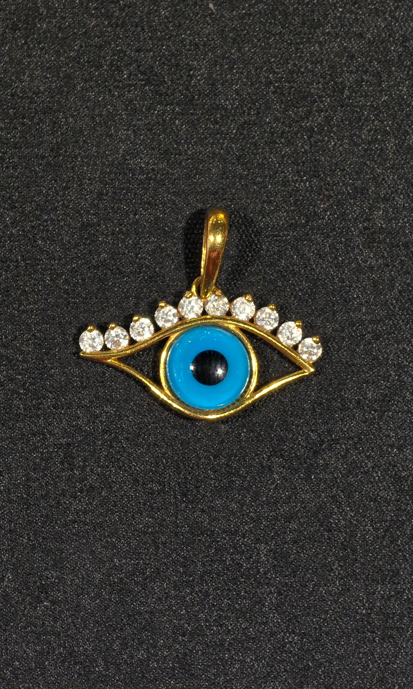 22KT Gold Evil Eye Pendant