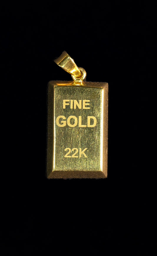 22KT Gold Bar Pendants