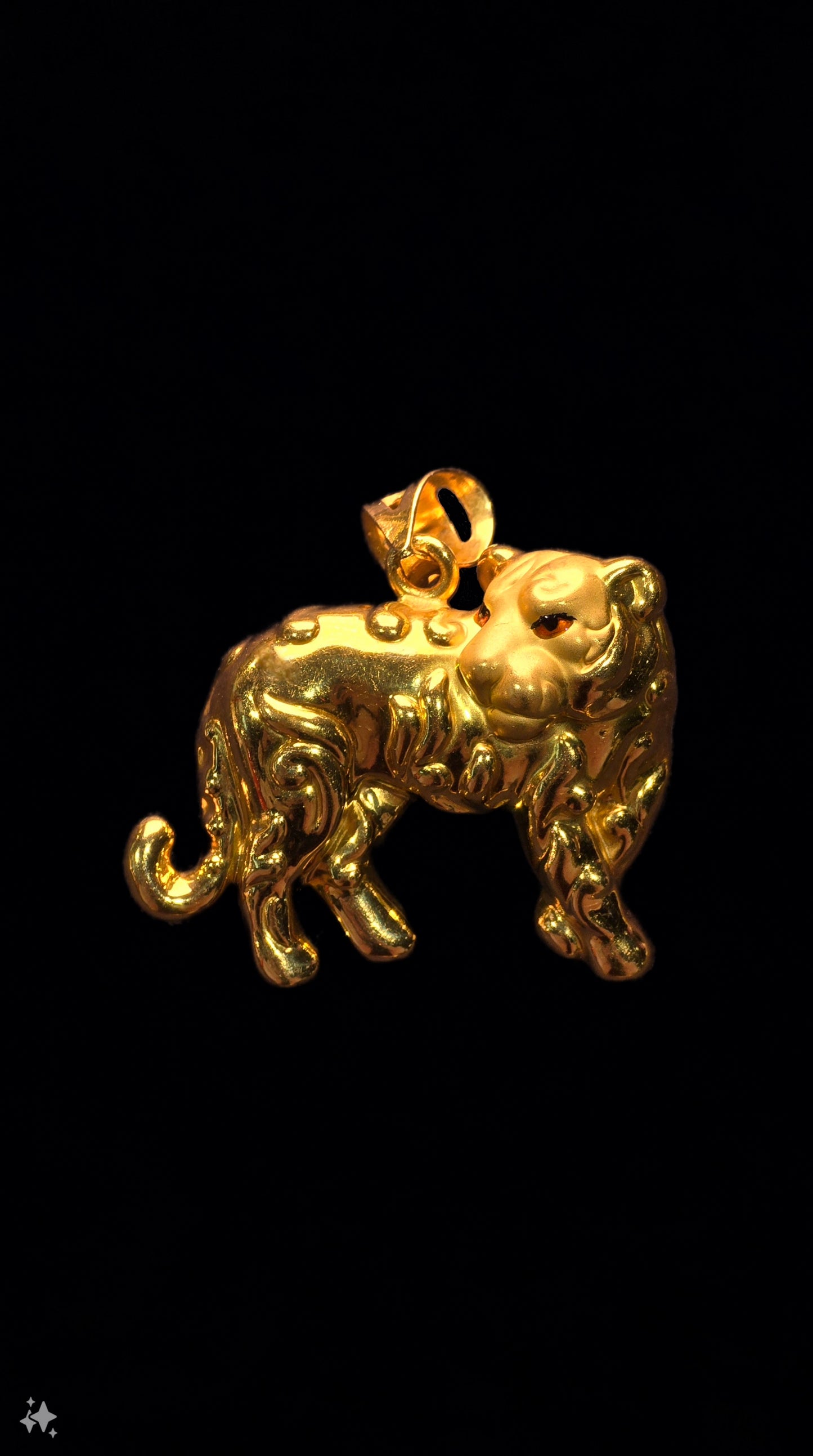 22KT Gold Tiger Pendant