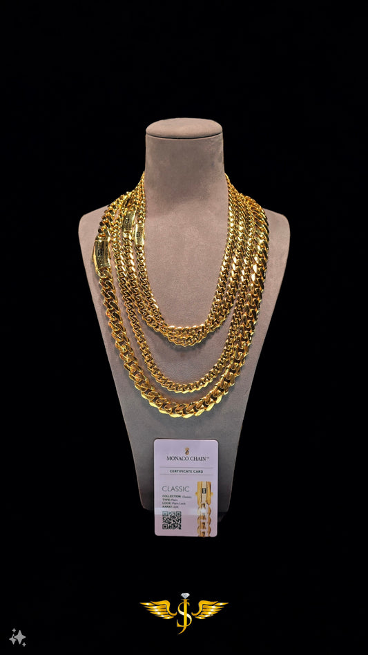 22KT Gold Monaco Chain Classic