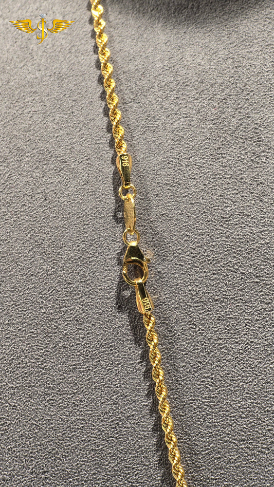 22KT Gold Rope Chain
