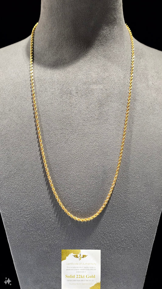 22KT Gold Rope Chain