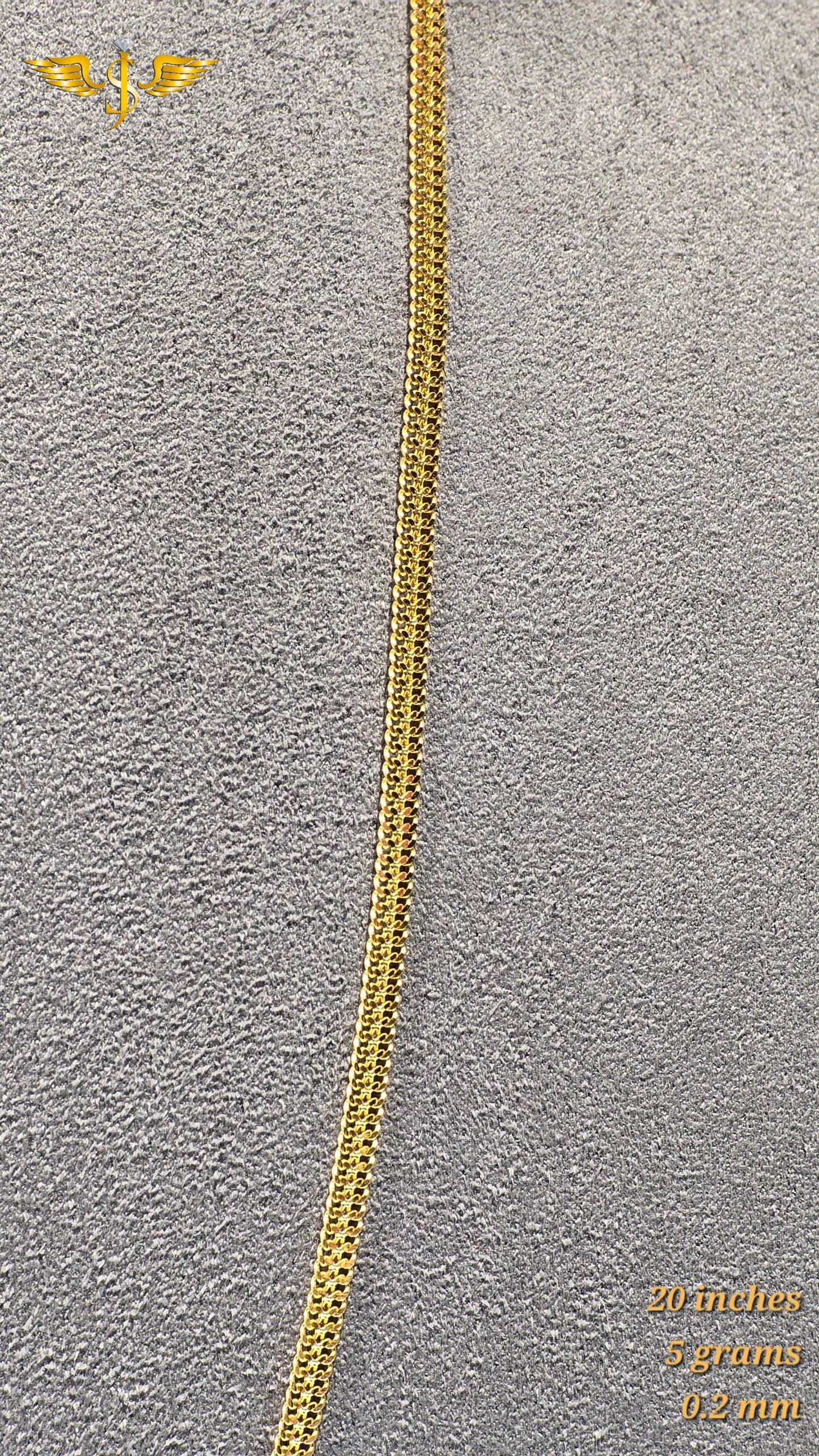 22KT Gold Flat Dragon Chain