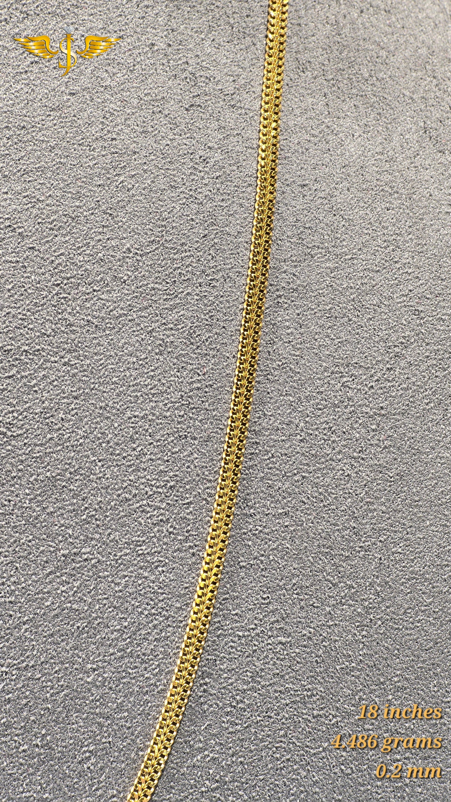 22KT Gold Flat Dragon Chain