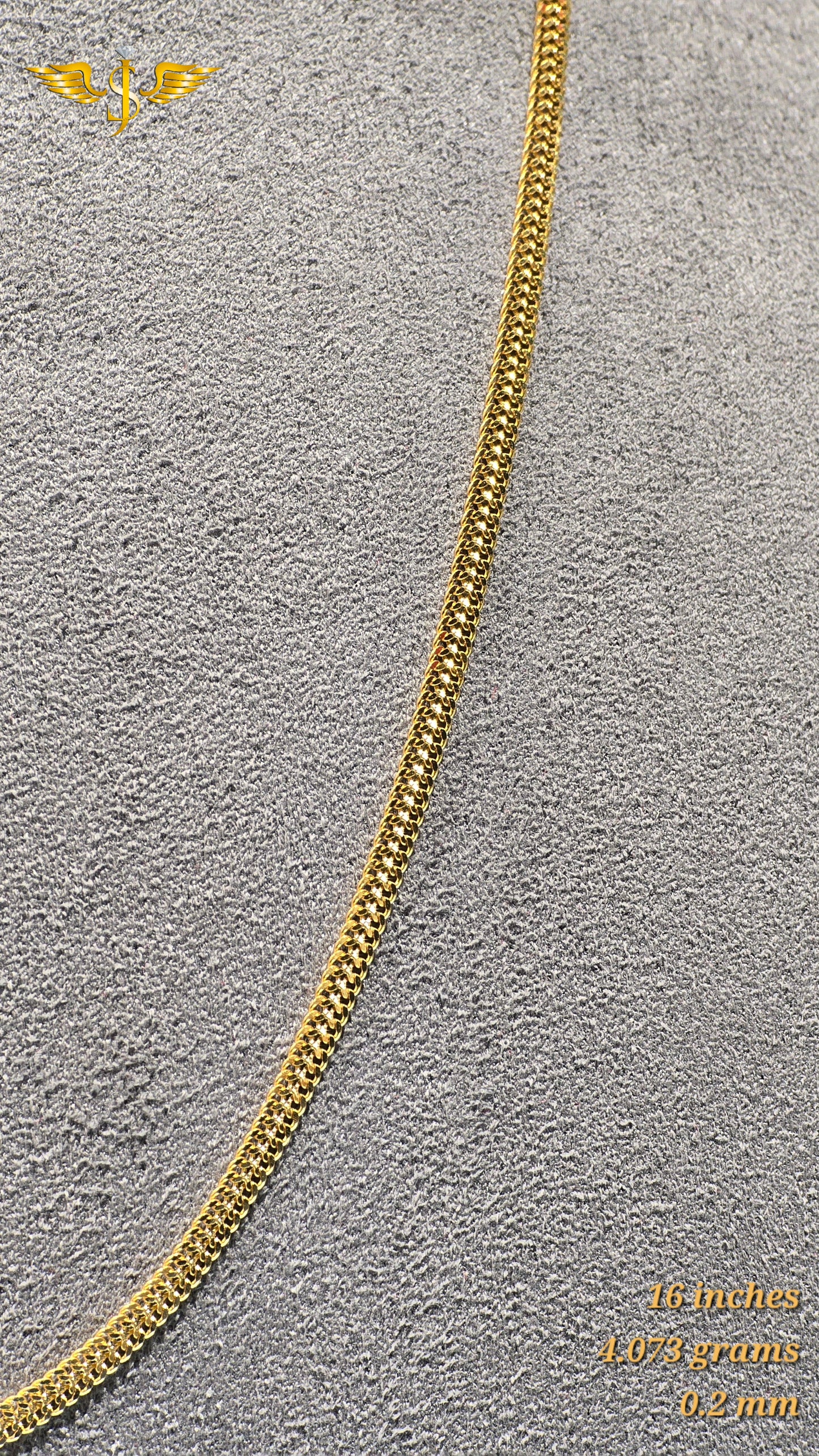 22KT Gold Flat Dragon Chain