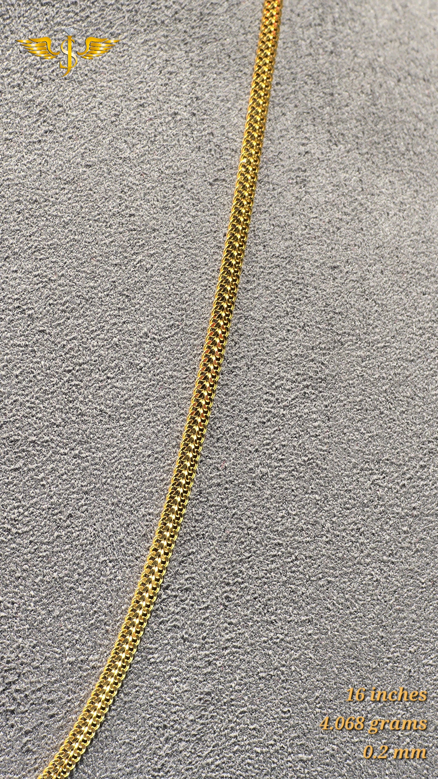 22KT Gold Flat Dragon Chain