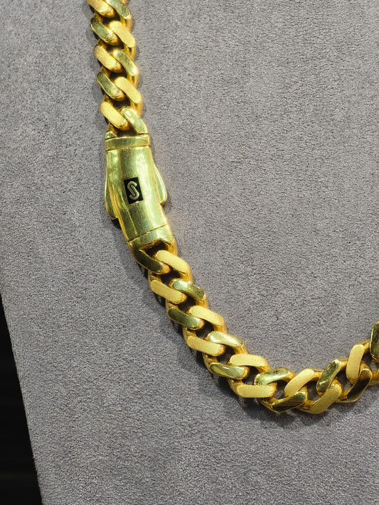 22KT Gold Monaco Chain Brush Finish