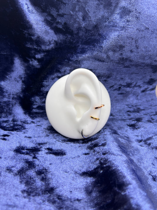 18kt Earring huggies – Plain